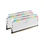 رم کورسیر مدل Dominator Platinum RGB White 16GBx2 5600MHz CL36 DDR5 ظرفیت 32 گیگابایت