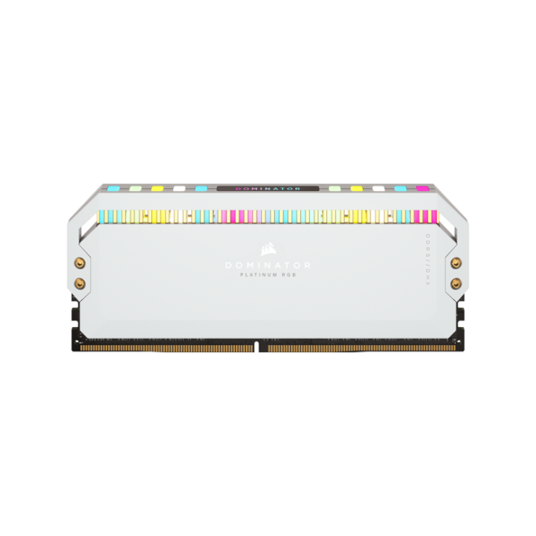 رم کورسیر مدل Dominator Platinum RGB White 16GBx2 5600MHz CL36 DDR5 ظرفیت 32 گیگابایت