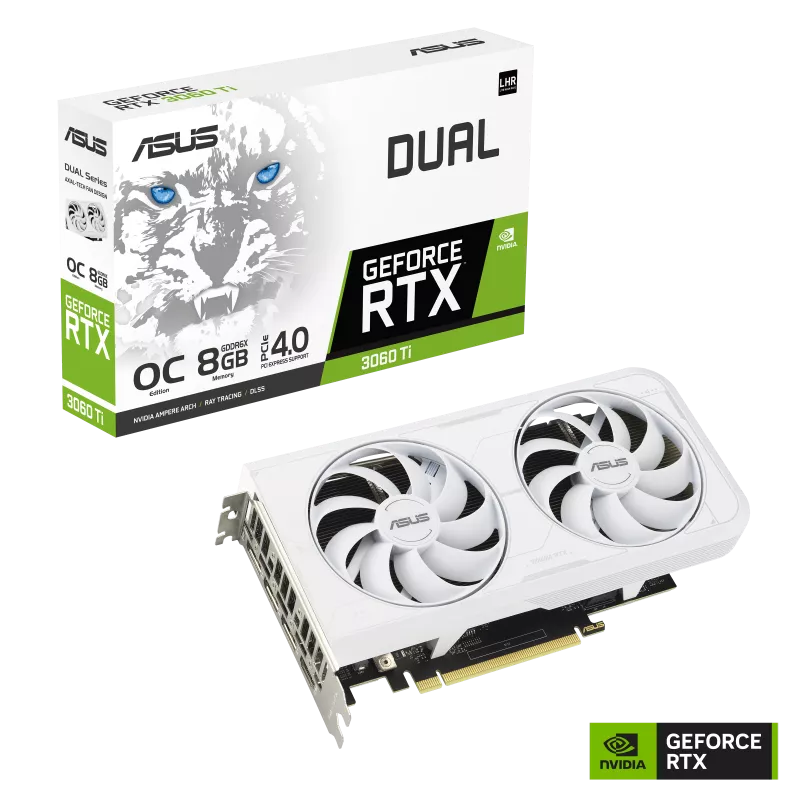 ASUS GeForce DUAL RTX 3060 TI White OC Edition 8GB Graphic Card